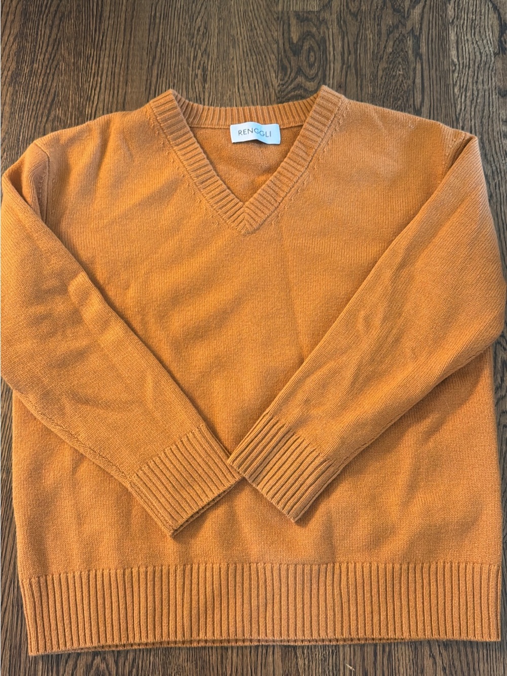 Renggli Studio Morgan Stewart V neck merino sweater ochre S